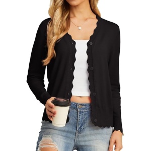 GRECERELLE Women's Long Sleeve Cardigan Sweaters Open Front Knit Duster Cardigan with Pockets